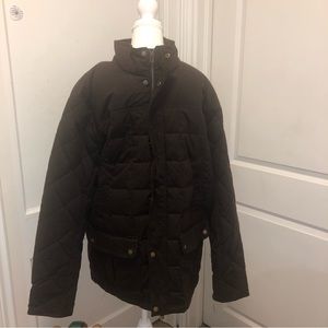 Ll bean mens down filled winter coat size large tall